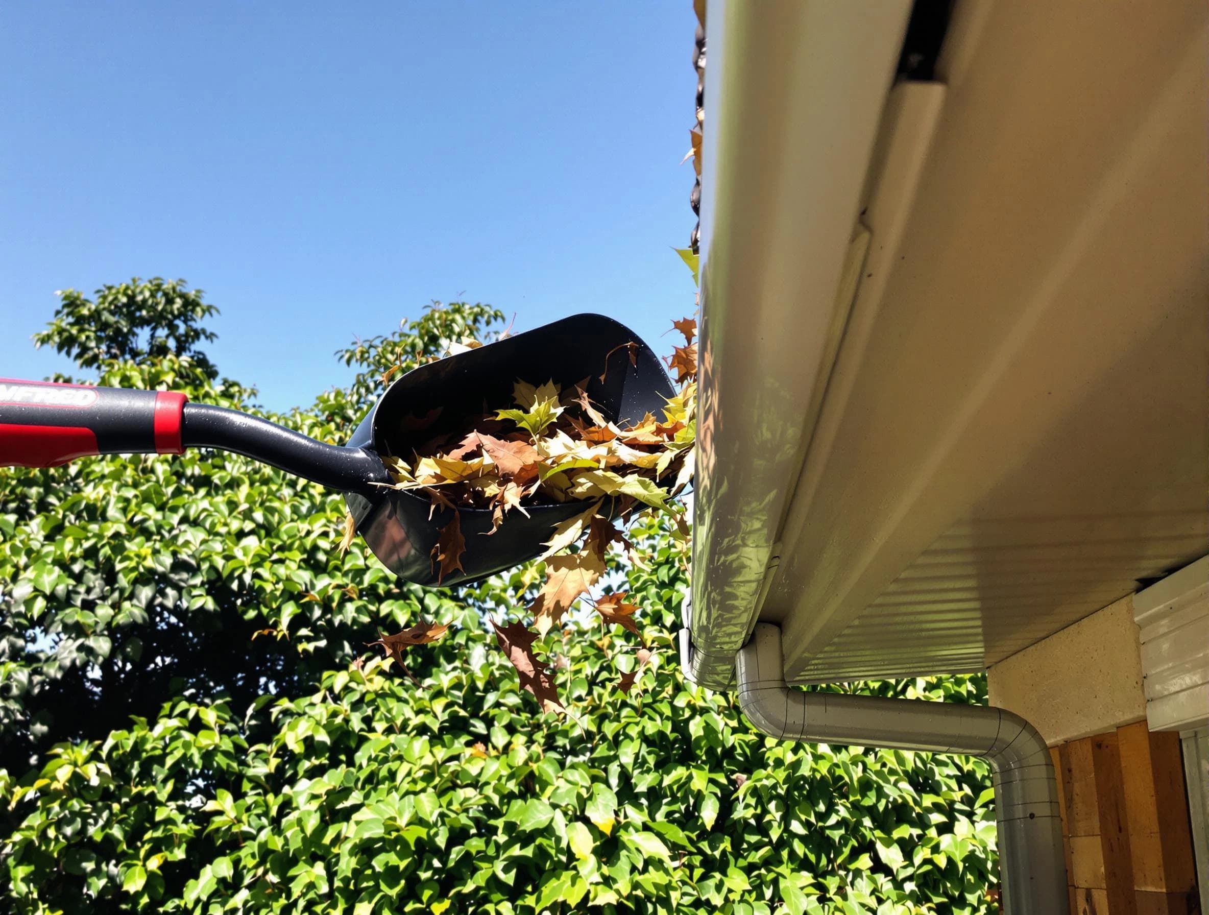 Streetsboro Roofing Company performing gutter cleaning at a home in Streetsboro, OH