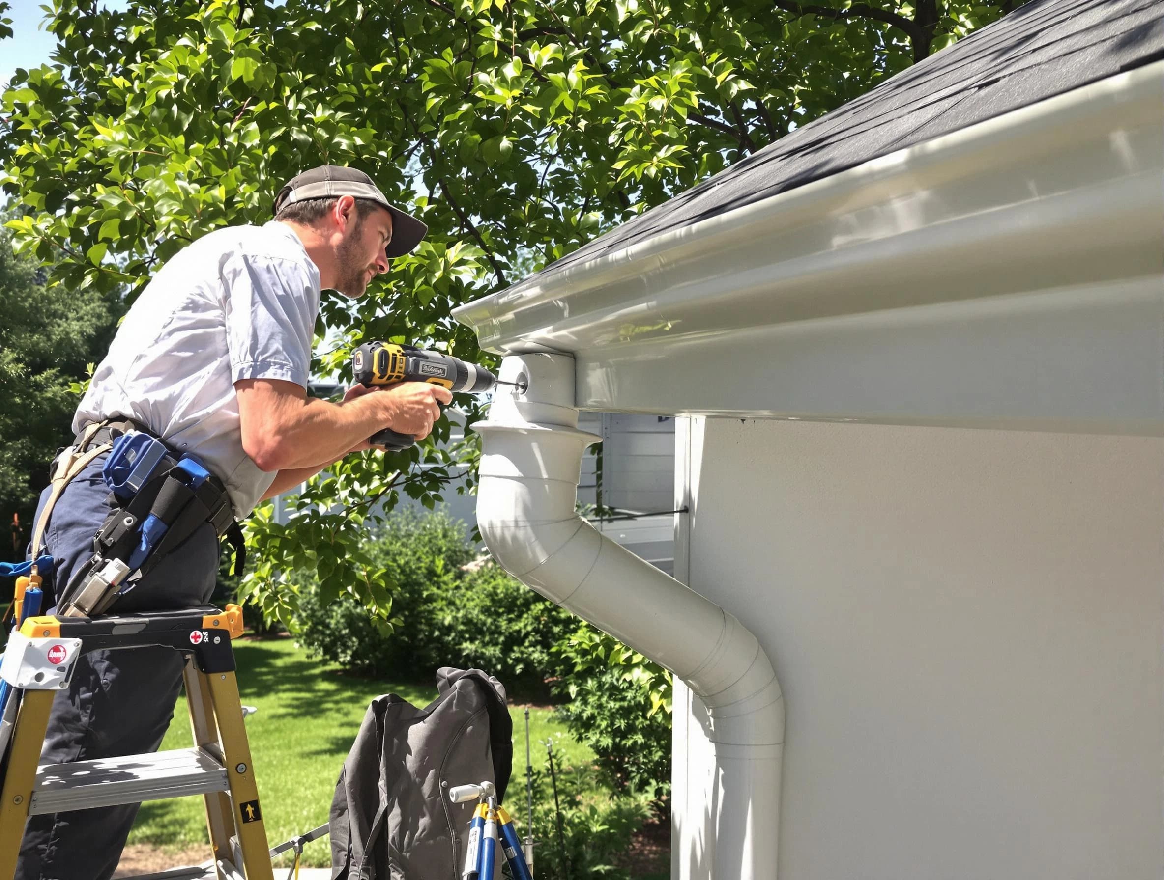 Properly installed rain gutters by Streetsboro Roofing Company in Streetsboro, OH