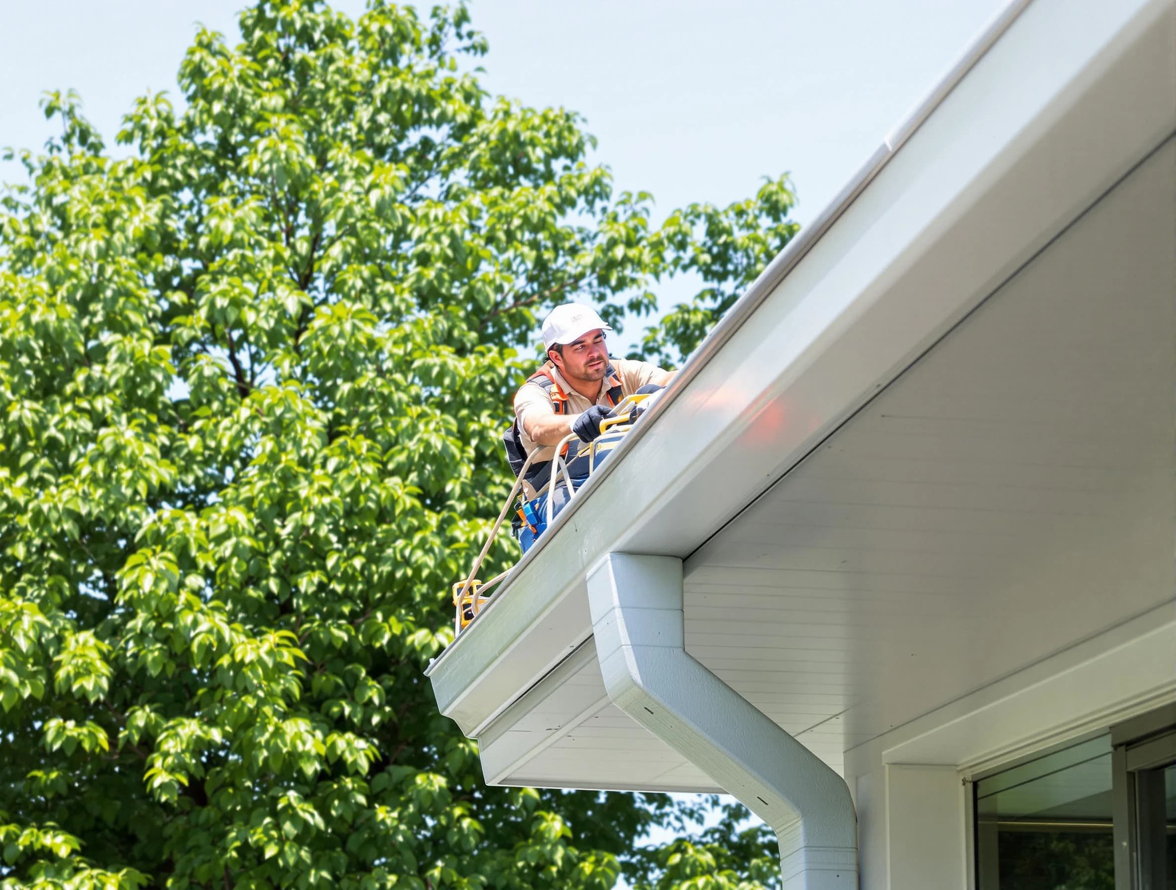 Streetsboro Roofing Company expert examining roof shingles in Streetsboro, OH